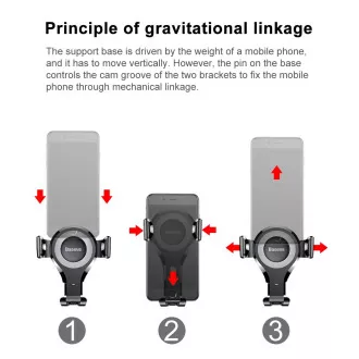 Baseus Osculum Type Gravity držák do auta (na palubní desku), černá-červená Baseus Osculum Type Gravity držák do auta (na palubní desku), černá-červená