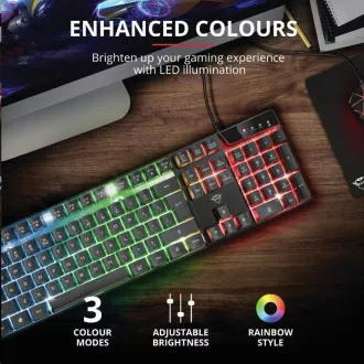 TRUST herní klávesnice GXT 835 Azor Illuminated Gaming Keyboard CZ/SK TRUST herní klávesnice GXT 835 Azor Illuminated Gaming Keyboard CZ/SK