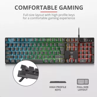 TRUST herní klávesnice GXT 835 Azor Illuminated Gaming Keyboard CZ/SK TRUST herní klávesnice GXT 835 Azor Illuminated Gaming Keyboard CZ/SK