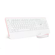 CONNECT IT Combo bezdrátová bílo-růžová klávesnice + myš, CZ + SK layout