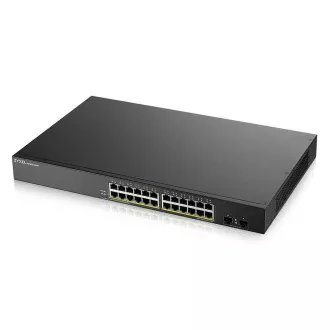 Zyxel GS1900-24HP v2 26-port Gigabit Web Smart PoE Switch, 24x gigabit RJ45, 2x SFP, PoE budget 170W Zyxel GS1900-24HP v2 26-port Gigabit Web Smart PoE Switch, 24x gigabit RJ45, 2x SFP, PoE budget 170W