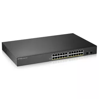Zyxel GS1900-24HP v2 26-port Gigabit Web Smart PoE Switch, 24x gigabit RJ45, 2x SFP, PoE budget 170W Zyxel GS1900-24HP v2 26-port Gigabit Web Smart PoE Switch, 24x gigabit RJ45, 2x SFP, PoE budget 170W