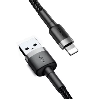 Baseus Cafule nabíjecí / datový kabel USB na Lightning 2, 4A 0, 5m, šedá-černá Baseus Cafule nabíjecí / datový kabel USB na Lightning 2, 4A 0, 5m, šedá-černá