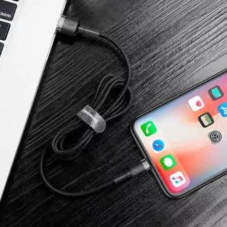 Baseus Cafule nabíjecí / datový kabel USB na Lightning 2, 4A 0, 5m, šedá-černá Baseus Cafule nabíjecí / datový kabel USB na Lightning 2, 4A 0, 5m, šedá-černá