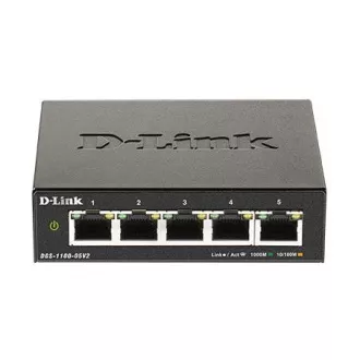 D-Link DGS-1100-05V2 5-port Gigabit Smart Managed switch, fanless D-Link DGS-1100-05V2 5-port Gigabit Smart Managed switch, fanless