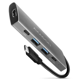 AXAGON HMC-5G2, USB 10Gbps hub, porty 2x USB-A, 2x USB-C, HDMI 4k/60, PD 100W, kabel USB-C 13cm AXAGON HMC-5G2, USB 10Gbps hub, porty 2x USB-A, 2x USB-C, HDMI 4k/60, PD 100W, kabel USB-C 13cm