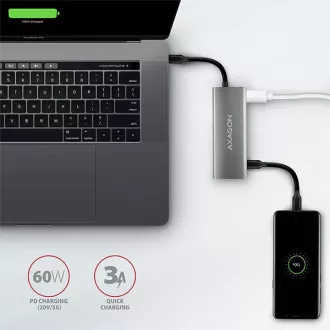 AXAGON HMC-5G2, USB 10Gbps hub, porty 2x USB-A, 2x USB-C, HDMI 4k/60, PD 100W, kabel USB-C 13cm AXAGON HMC-5G2, USB 10Gbps hub, porty 2x USB-A, 2x USB-C, HDMI 4k/60, PD 100W, kabel USB-C 13cm