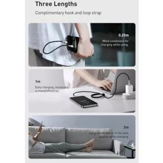 Baseus Cafule Series nabíjecí / datový kabel USB-C na Lightning PD 20W 1m, černá Baseus Cafule Series nabíjecí / datový kabel USB-C na Lightning PD 20W 1m, černá