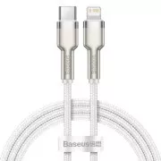 Baseus Cafule Series nabíjecí / datový kabel USB-C na Lightning PD 20W 1m, bílá