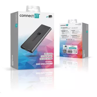 CONNECT IT AluSafe externí box pro SSD disky M.2 NVMe, 10 Gbps, USB-C, Antracitová CONNECT IT AluSafe externí box pro SSD disky M.2 NVMe, 10 Gbps, USB-C, Antracitová
