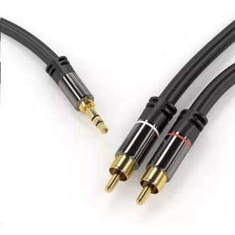 PREMIUMCORD kabel, Jack 3.5mm-2xCINCH M/M 5m PREMIUMCORD kabel, Jack 3.5mm-2xCINCH M/M 5m