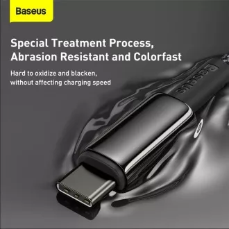 Baseus Tungsten Gold rychlonabíjecí / datový kabel USB-C na USB-C 100W 2m, černá Baseus Tungsten Gold rychlonabíjecí / datový kabel USB-C na USB-C 100W 2m, černá