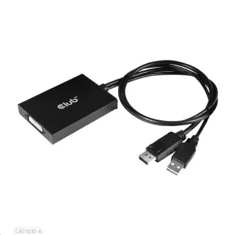 Club3D Adaptér aktivní DisplayPort na Dual Link DVI-D, USB napájení, 60cm, HDCP off, pro Apple Cinema displeje Club3D Adaptér aktivní DisplayPort na Dual Link DVI-D, USB napájení, 60cm, HDCP off, pro Apple Cinema displeje