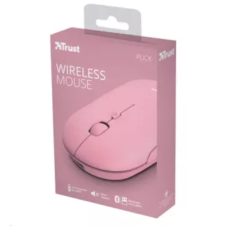 TRUST myš PUCK, bezdrátová, USB, růžová TRUST myš PUCK, bezdrátová, USB, růžová