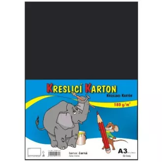 Kreslící karton A3/180g 50 listů černý Kreslící karton A3/180g 50 listů černý