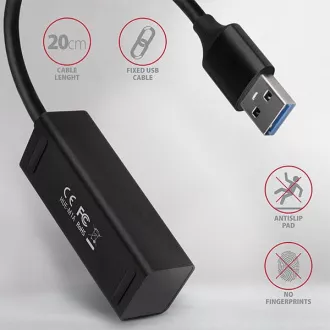 AXAGON HUE-M1A, 4x USB 3.2 Gen 1 MINI hub, kovový, kabel USB-A 20cm AXAGON HUE-M1A, 4x USB 3.2 Gen 1 MINI hub, kovový, kabel USB-A 20cm