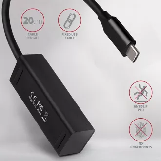 AXAGON HUE-M1C, 4x USB 3.2 Gen 1 MINI hub, kovový, kabel USB-C 20cm AXAGON HUE-M1C, 4x USB 3.2 Gen 1 MINI hub, kovový, kabel USB-C 20cm