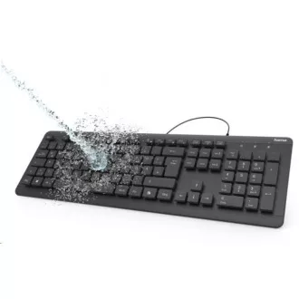 Hama voděodolná klávesnice KC-600, kabelová, černá - CZ Hama voděodolná klávesnice KC-600, kabelová, černá - CZ