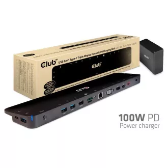 Club3D Dokovací stanice USB-C 14v1, 1xDP, 1xHDMI, 1xVGA, 2xUSB-C, 5xUSB, čtečka SD karet, 1xRJ45, černá Club3D Dokovací stanice USB-C 14v1, 1xDP, 1xHDMI, 1xVGA, 2xUSB-C, 5xUSB, čtečka SD karet, 1xRJ45, černá