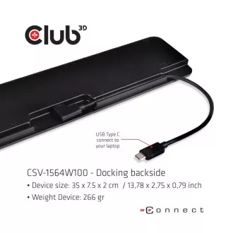 Club3D Dokovací stanice USB-C 14v1, 1xDP, 1xHDMI, 1xVGA, 2xUSB-C, 5xUSB, čtečka SD karet, 1xRJ45, černá Club3D Dokovací stanice USB-C 14v1, 1xDP, 1xHDMI, 1xVGA, 2xUSB-C, 5xUSB, čtečka SD karet, 1xRJ45, černá