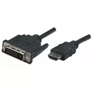 Manhattan kabel HDMI na DVI-D, Dual Link, 1m, černá Manhattan kabel HDMI na DVI-D, Dual Link, 1m, černá