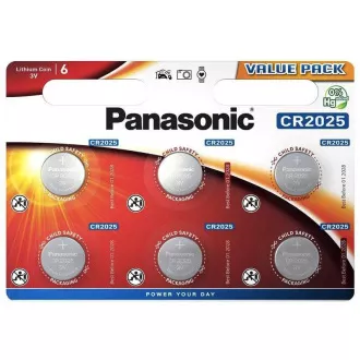 PANASONIC Lithiová baterie (knoflíková) CR-2025EL/6BP 3V (Blistr 6ks) PANASONIC Lithiová baterie (knoflíková) CR-2025EL/6BP 3V (Blistr 6ks)