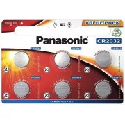 PANASONIC Lithiová baterie (knoflíková) CR-2032EL/6BP 3V (Blistr 6ks)