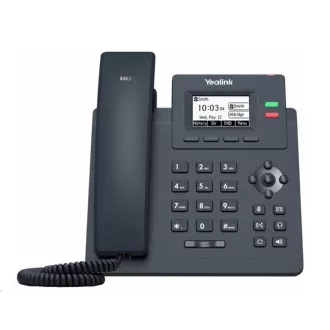 Yealink SIP-T31 IP telefon, 2, 3" 132x64 grafický, 2x RJ45 10/100, 2x SIP, s adaptérem Yealink SIP-T31 IP telefon, 2, 3" 132x64 grafický, 2x RJ45 10/100, 2x SIP, s adaptérem