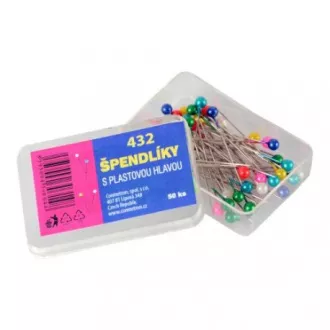 Špendlíky plast mix barev 50ks Špendlíky plast mix barev 50ks