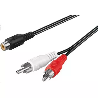 PremiumCord Kabel 1x CINCH female - 2x CINCH male 20cm PremiumCord Kabel 1x CINCH female - 2x CINCH male 20cm