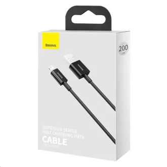 Baseus Superior Series rychlonabíjecí kabel USB/Lightning 2.4A 1m černá Baseus Superior Series rychlonabíjecí kabel USB/Lightning 2.4A 1m černá