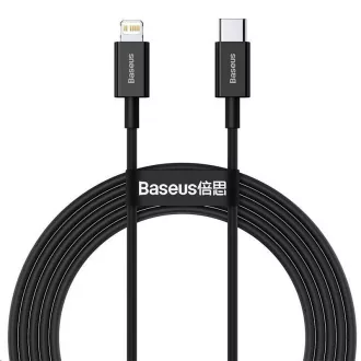 Baseus Superior Series rychlonabíjecí kabel Type-C/Lightning 20W 2m černá Baseus Superior Series rychlonabíjecí kabel Type-C/Lightning 20W 2m černá