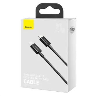 Baseus Superior Series rychlonabíjecí kabel Type-C/Lightning 20W 2m černá Baseus Superior Series rychlonabíjecí kabel Type-C/Lightning 20W 2m černá