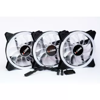 1stCOOL Fan KIT AURA EVO 1 ARGB, 3x Dual Ring ventilátor + ARGB Nano řadič 1stCOOL Fan KIT AURA EVO 1 ARGB, 3x Dual Ring ventilátor + ARGB Nano řadič