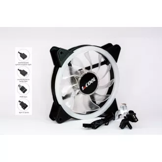 1stCOOL Fan AURA EVO Dual Ring ARGB ventilátor 12cm 1stCOOL Fan AURA EVO Dual Ring ARGB ventilátor 12cm