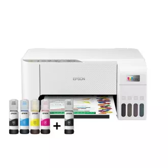 EPSON tiskárna ink EcoTank L3256, 3v1, A4, 1440x5760dpi, 33ppm, USB, Wi-Fi, bílá EPSON tiskárna ink EcoTank L3256, 3v1, A4, 1440x5760dpi, 33ppm, USB, Wi-Fi, bílá