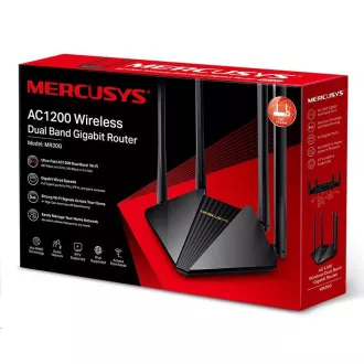 MERCUSYS MR30G EasyMesh WiFi5 router (AC1200, 2, 4GHz/5GHz, 2xGbELAN, 1xGbEWAN) MERCUSYS MR30G EasyMesh WiFi5 router (AC1200, 2, 4GHz/5GHz, 2xGbELAN, 1xGbEWAN)