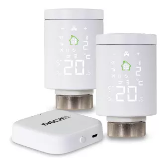 EVOLVEO Heat M30 Starter Pack, 2× chytrá termostatická hlavice na radiátor & centrální jednotka EVOLVEO Heat M30 Starter Pack, 2× chytrá termostatická hlavice na radiátor & centrální jednotka