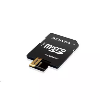 ADATA MicroSDXC karta 64GB Premier Pro UHS-I V30S (R:100/W:80 MB/s) + SD adaptér ADATA MicroSDXC karta 64GB Premier Pro UHS-I V30S (R:100/W:80 MB/s) + SD adaptér