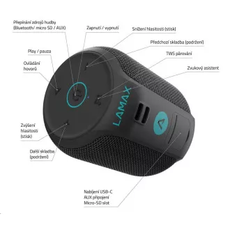 LAMAX Sounder2 Mini Bluetooth reproduktor LAMAX Sounder2 Mini Bluetooth reproduktor