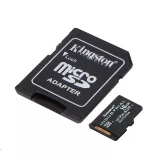 Kingston MicroSDHC karta 16GB Industrial C10 A1 pSLC Card + SD Adapter Kingston MicroSDHC karta 16GB Industrial C10 A1 pSLC Card + SD Adapter