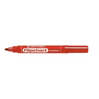 Značkovač Centropen 8550 na Flipchart červený válcový hrot 2,5mm Značkovač Centropen 8550 na Flipchart červený válcový hrot 2,5mm