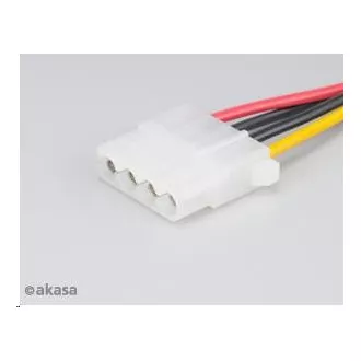 AKASA kabel SATA redukce napájení na 4pin Molex, 15cm, 2ks v balení AKASA kabel SATA redukce napájení na 4pin Molex, 15cm, 2ks v balení