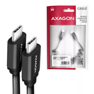 AXAGON BUCM-CM10TB, TWISTER kabel USB-C <-> USB-C, 0.6m, USB 2.0, PD 60W 3A, ALU, tpe, černý AXAGON BUCM-CM10TB, TWISTER kabel USB-C <-> USB-C, 0.6m, USB 2.0, PD 60W 3A, ALU, tpe, černý