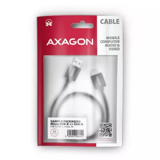 AXAGON BUMM3-AM10AB, SPEED kabel Micro-B USB <-> USB-A, 1m, USB 3.2 Gen 1, 3A, ALU, tpe, černý AXAGON BUMM3-AM10AB, SPEED kabel Micro-B USB <-> USB-A, 1m, USB 3.2 Gen 1, 3A, ALU, tpe, černý