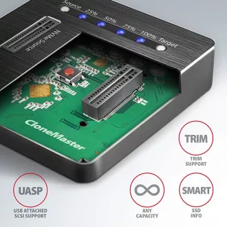 AXAGON ADSA-M2C, USB-C 10Gbps dokovací stanice pro 2× M.2 NVMe SSD s funkcí klonování AXAGON ADSA-M2C, USB-C 10Gbps dokovací stanice pro 2× M.2 NVMe SSD s funkcí klonování