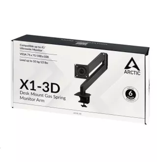 ARCTIC držák na monitor X1-3D, ocel, matná černá ARCTIC držák na monitor X1-3D, ocel, matná černá
