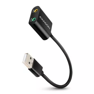 AXAGON ADA-12, USB 2.0 - externí zvuková karta, 48kHz/16-bit stereo, kovová, kabel USB-A 15 cm AXAGON ADA-12, USB 2.0 - externí zvuková karta, 48kHz/16-bit stereo, kovová, kabel USB-A 15 cm
