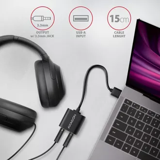 AXAGON ADA-12, USB 2.0 - externí zvuková karta, 48kHz/16-bit stereo, kovová, kabel USB-A 15 cm AXAGON ADA-12, USB 2.0 - externí zvuková karta, 48kHz/16-bit stereo, kovová, kabel USB-A 15 cm