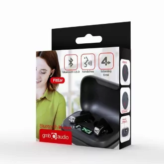 GEMBIRD sluchátka FitEar-X300B, Bluetooth, TWS, černá GEMBIRD sluchátka FitEar-X300B, Bluetooth, TWS, černá